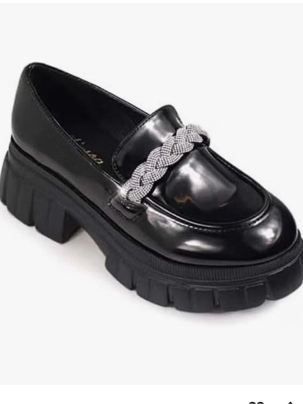 Women’s Black Plaform Loafer, Cohen-3- Liliana